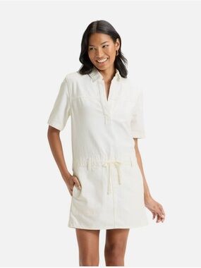 Universal Thread Women's White Short Sleeve Utility Denim Shirt Dress Size XL